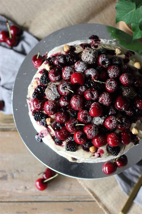 Mocha Blackberry Meringue Cake Butter Baking