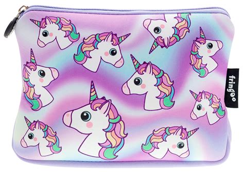 Large Printed Pencil Case Hologram Unicorns Pencil Cases For Girls