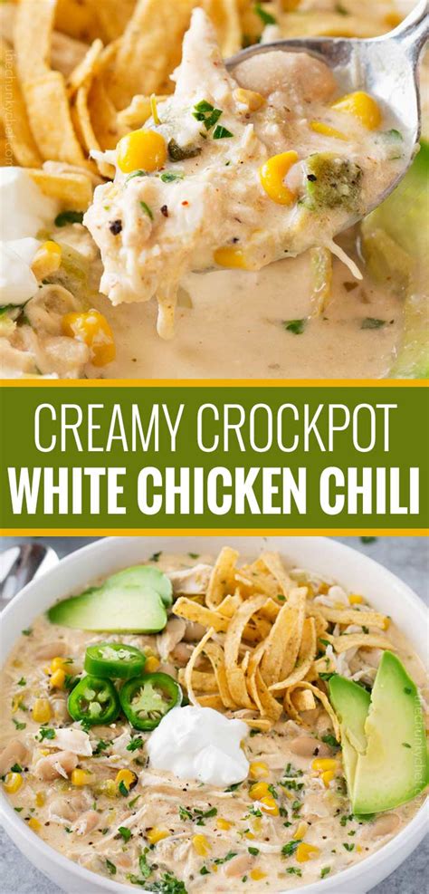 creamy crockpot white chicken chili the chunky chef