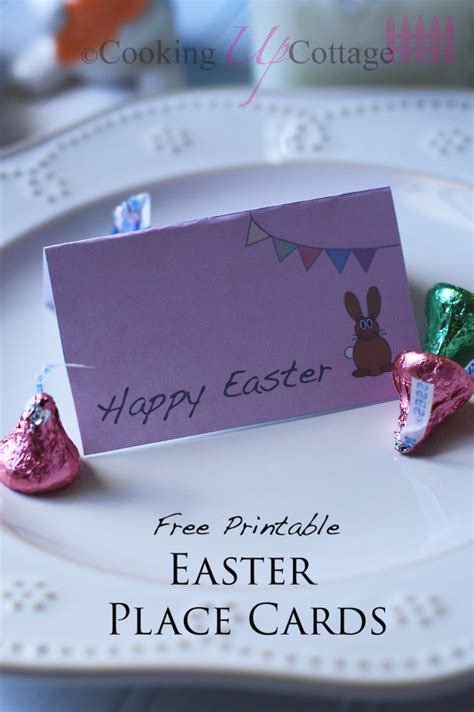 printable easter place cards cooking  cottage