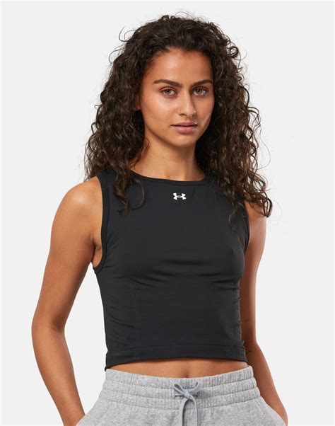 Under Armour Womens Seamless Tank Top Black Life Style Sports Ie
