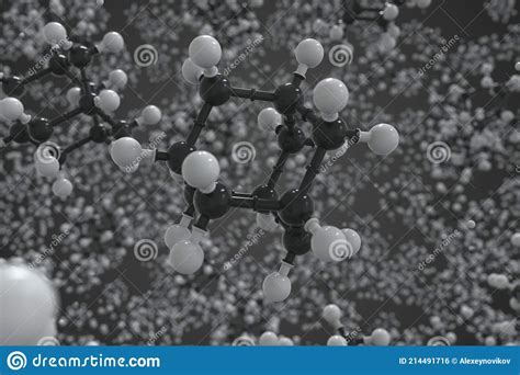 Molecule Of Adamantane Ball And Stick Molecular Model Science Related