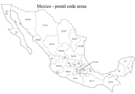 Mexico City Zip Code Map Us States Map