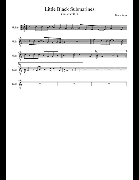 little black submarines sheet music download free in pdf or midi
