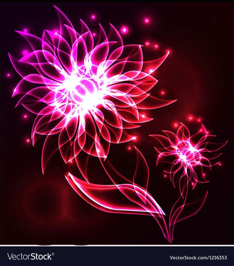 Glowing Flower Abstract Background Royalty Free Vector Image