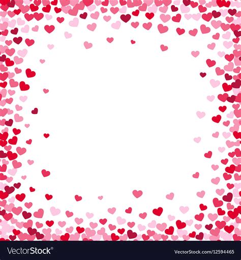 Lovely Heart Frame With Confetti Hearts Royalty Free Vector