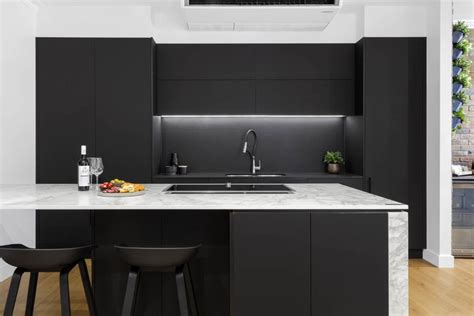 Matte Black Kitchen Design Willoughby By Premier Kitchens Australia