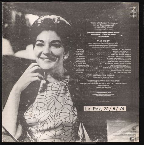 Musicoteca Alay Maria Callasgeorge PrÊtre Bizet Carmen Opera