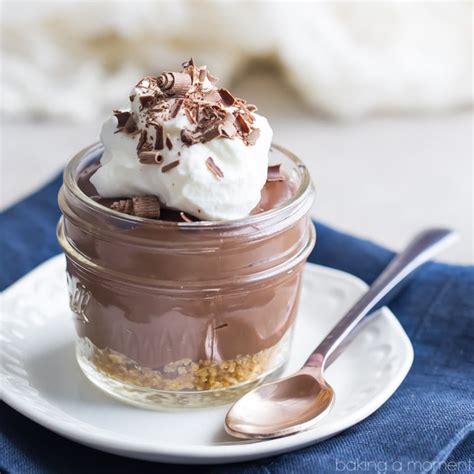 This pie is great for summer gatherings as it is refreshing and not. Easy Chocolate Pudding Pie Jars from Scratch - Baking A Moment