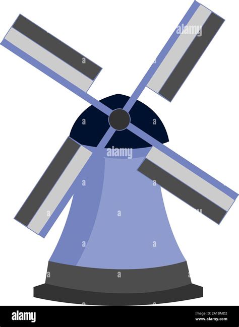 Windmill Illustration Vector On White Background Stock Vector Image