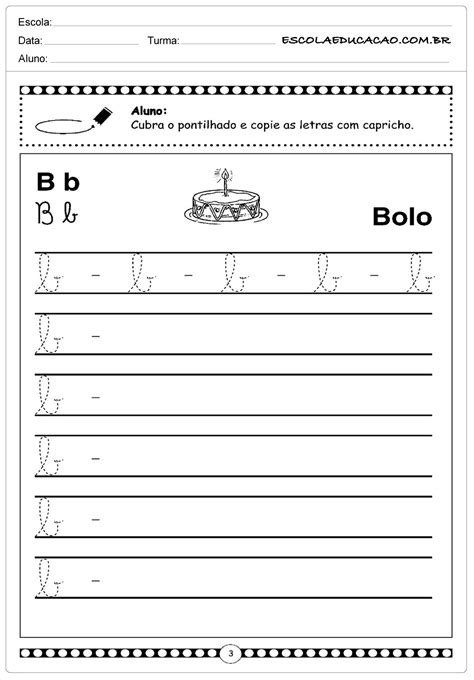 Atividades De Alfabetização Leitura Interativa Letra B C7d