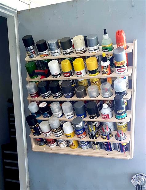 Wall Mount Storage Holder Rack 40 Can Spray Paint Storage Etsy