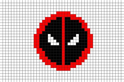 Deadpool Symbol Pixel Art Pixel Art Grid Pixel Art Pixel Art Templates