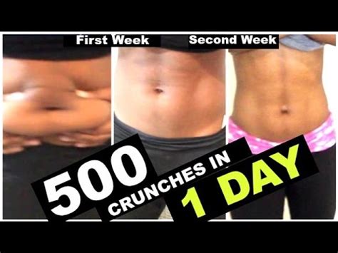 Try for 2 to 3 sets of 3 to 6 reps. What 1 DAY of 500 crunches DID TO ME!!! - YouTube
