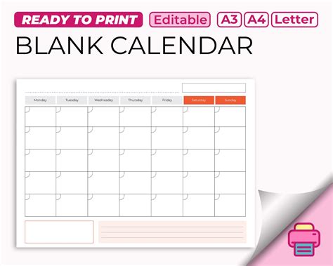 Printable Calendar Without Downloading