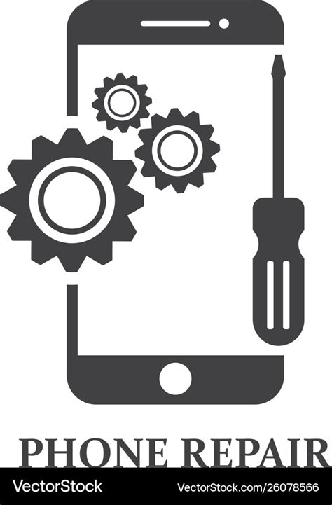 Phone Repair Logo Icon Design Royalty Free Vector Image