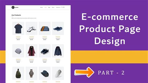 Ecommerce Shop Page Design Html And Css Step By Step Ecommerce Website Html Css