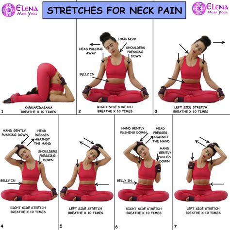 Stretches For Neck Pain Elena Miss Yoga