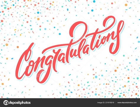Congratulations Card Hand Lettering Stock Vector Image By ©alexgorka