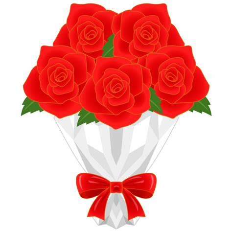 商用フリー・無料イラスト赤色のバラの花束rose10 商用okフリー素材集「ナイスなイラスト」