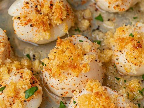 #dinner, #dessert, #appetizers, #sides, #sauces, #dips, #sandwiches, #salads, #chinesefood #copycats #slowcooker #crockpot #asianfood and more!. Crispy Baked Scallops (with Buttery Panko topping ...