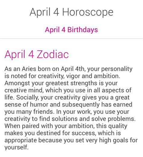 Horoscope April 4 Horoscope April 4th Zodiac Astrology Signs