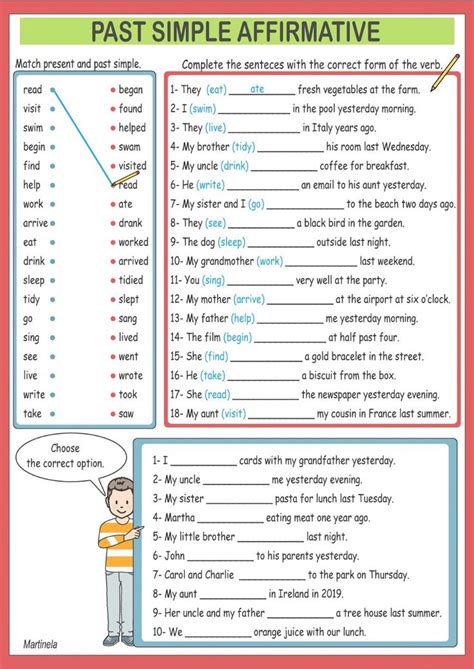 simple affirmative worksheet   simple  tense english