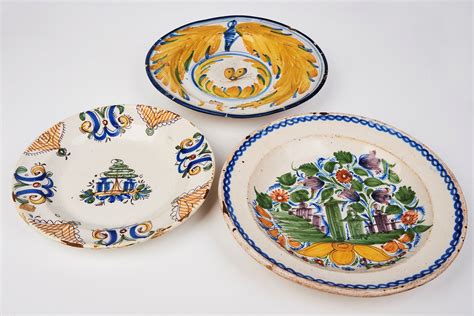 Continental Faience Pottery Plates Shapiro Auctioneers