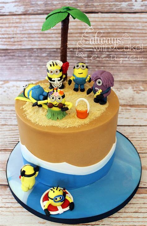 Minion Beach Party Decorated Cake By Alwayswithcake Cakesdecor