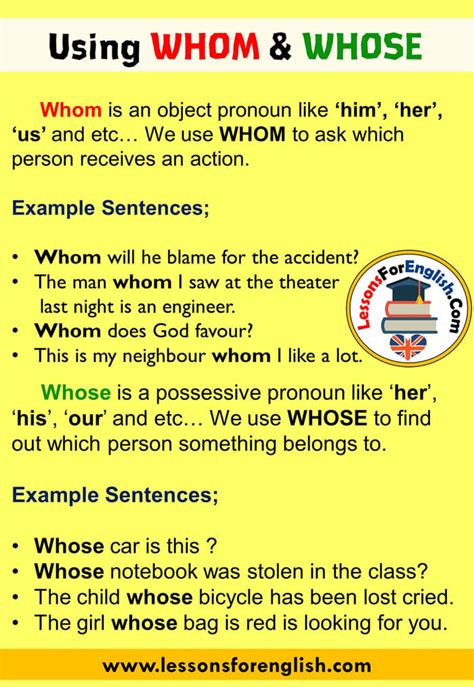 Using Whom And Whose Example Sentences Lessons For English