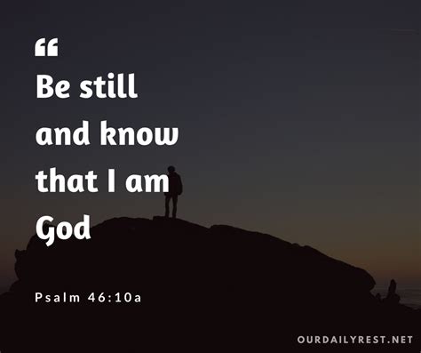 Daily Be Still And Know I Am God Our Daily Rest