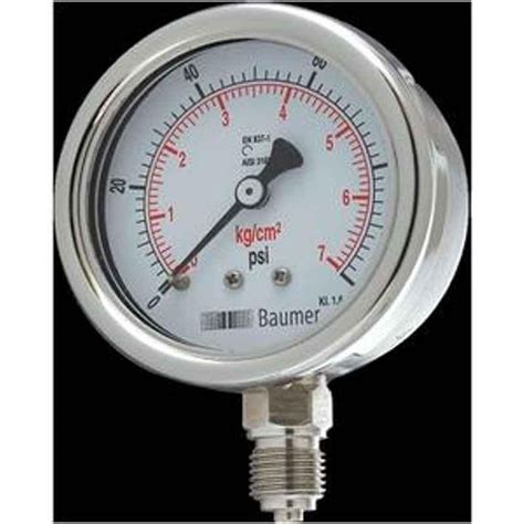 Buy Baumer Pressure Gauge Pressure Range 100 To 400 Kgcm2 Dial