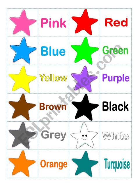 Colors Memory Game Esl Worksheet By Miss Jt