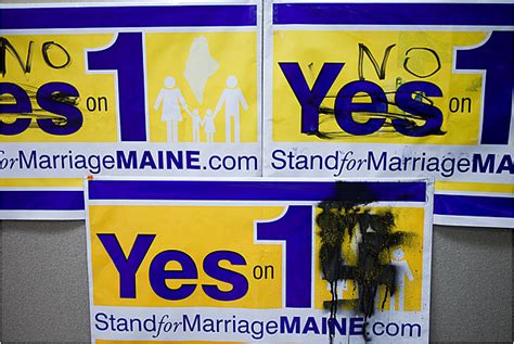 Focus Of Gay Marriage Fight Is Maine The New York Times