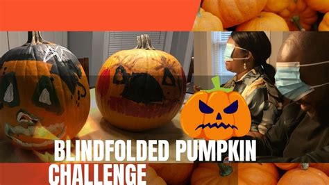 Blindfolded Pumpkin Painting Challenge Youtube