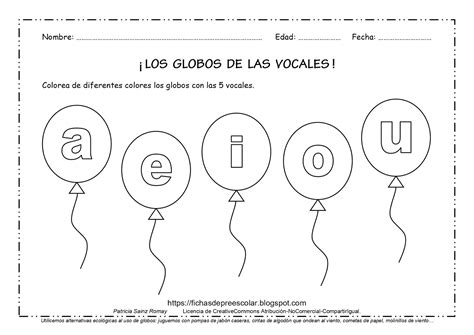 Fichas Para Repasar Las Vocales 5 Imagenes Educativas Images