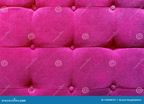 Closeup Surface Of Pink Velvet Sofa Texture Background Stock Image