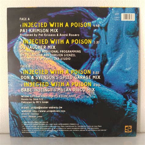 praga khan ‎ injected with a poison vinyl 12 maxi 33 tours ebay