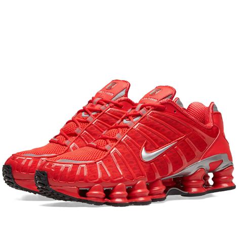 Nike Shox Tl Speed Red And Metallic Silver End