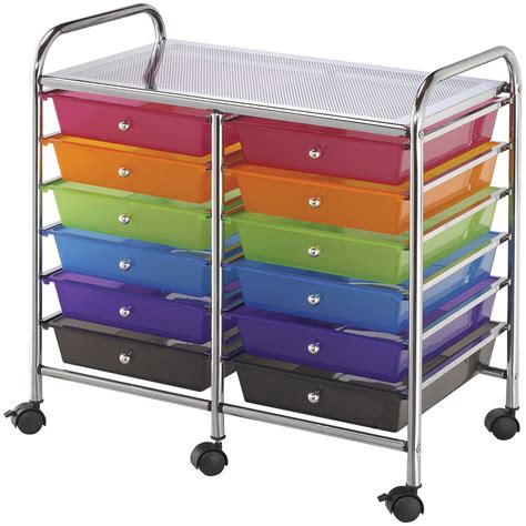 Double Storage Cart W12 Drawers 255x26x155 Multi Color Home