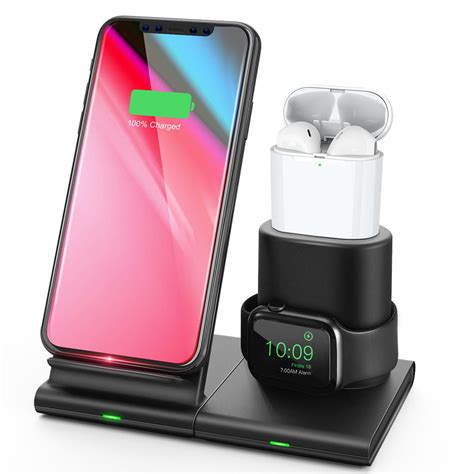 3 In 1 Fast Wireless Charger Stand Qi Wireless Charging Dock Station