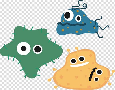 Three Multicolored Germs Illustration Bacteria Microorganism Trafalgar