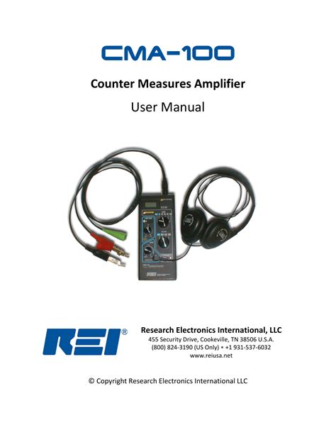 Rei Cma 100 Countermeasures Amplifier Owners Manual Manualzz
