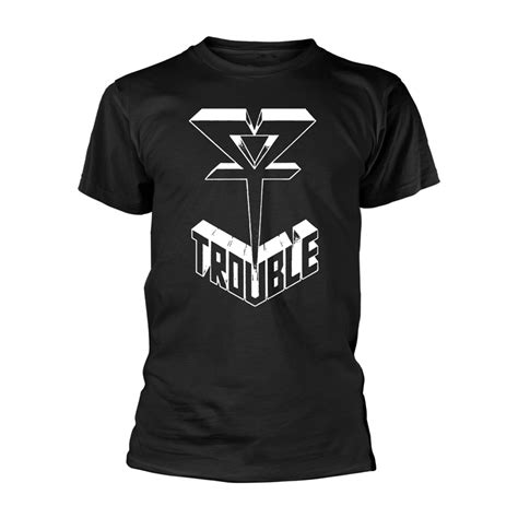 Trouble Logo 1 Black T Shirt On Parole