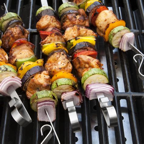 Charcoal Companion 12 Stainless Steel Flat Bbq Skewers Set Of 6
