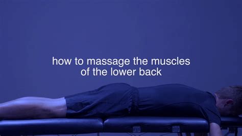 How To Massage The Lumbar Muscles With A Percussive Massager Deep Tissue Massage For Lower