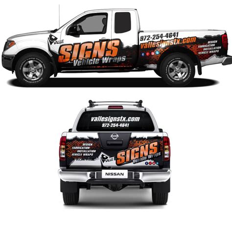 Create Professional And Modern Looking Partial Vehicle Wrap For Sign