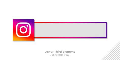 Premium Psd Instagram Lower Third Design Psd File Editable Follow Me