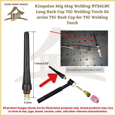 Kimpalan Mig Mag Welding Bt26lbc Long Back Cap Tig Welding Torch 26