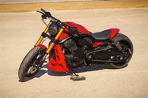 Harley Davidson V Rod On Obscene 360 Rear Wheel Is More Extreme Than A